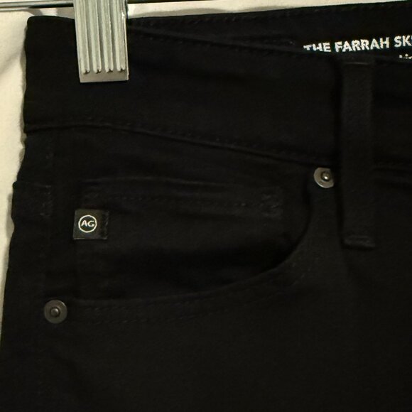 AG Jeans Black The Farrah High-Rise Skinny Ankle Size 25R - Picture 4 of 8